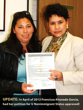Francisca Alvarado Garcia (left) and Administrative Legal Secretary, Irma Avila-Espinoza from CRLA's Oxnard Office.