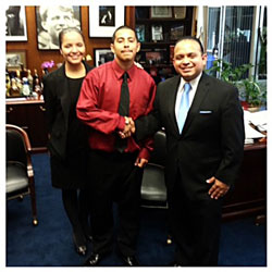 Franchesca Gonzalez, Jesse C. and Assemblyman Alejo, in Alejo’s Capitol office.